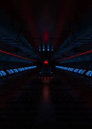Futuristic Light Blue Lights Wallpaper