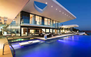 Futuristic Luxury House In Senegal Wallpaper