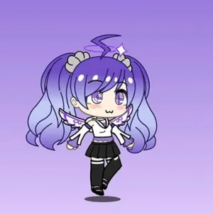Gacha Life Cute Purple Girl Wallpaper