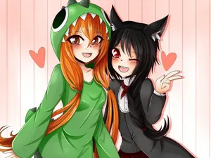 Gacha Life Two Cute Best Friends Wallpaper