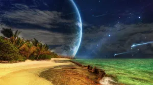 Galactic Beach Animated Wallpaper