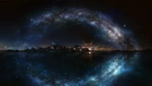 Galaxy Anime Night Sky Wallpaper