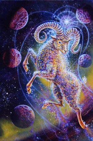 Galaxy Aries Spirit Animal Ram Wallpaper
