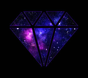 Galaxy Diamond Collage Art Wallpaper