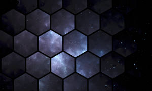 Galaxy Hexagon Pattern Wallpaper