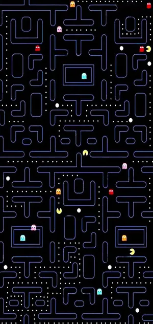 Galaxy S10 Plus Pac-man Interface Wallpaper