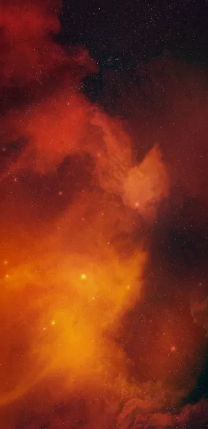 Galaxy Sky Orange Aesthetic Phone Wallpaper