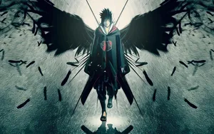 Gambar Sasuke With Crow Feathers Wallpaper