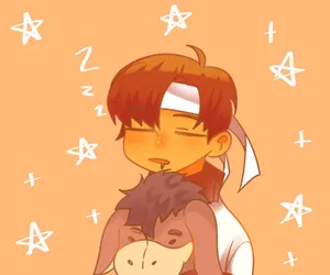 Gaming Youtuber Sapnap Sleeping Chibi Wallpaper