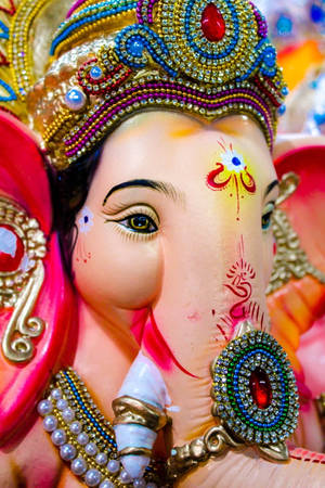 Ganesh Full Hd Close Up Wallpaper