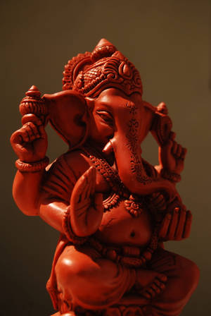 Ganesh Red Clay Iphone Wallpaper