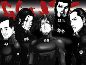 Gantz Monochrome Art - Anime's Spectacle Of Modern Sci-fi Wallpaper