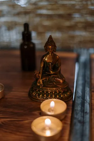 Gautam Buddha Bronze Figurine Wallpaper