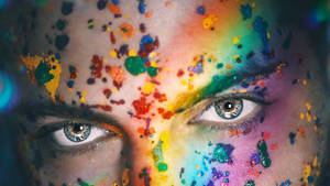 Gay Pride Splatter Paint Wallpaper