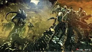 Gears Of War Battle Fight Wallpaper