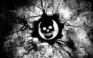 Gears Of War Black Skull Wallpaper