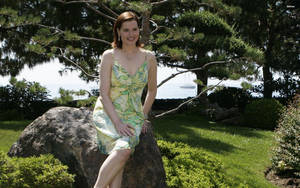 Geena Davis Poses In Monaco Wallpaper