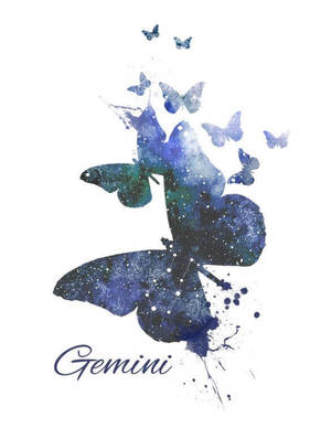 Gemini Zodiac Butterflies Wallpaper