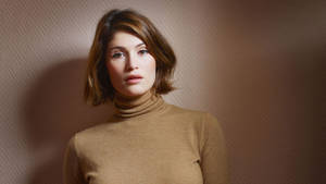 Gemma Arterton Light Brown Turtleneck Wallpaper