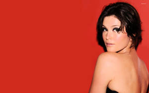 Gemma Arterton Red-orange Photograph Wallpaper