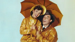Gene Kelly Under An Umbrella Wallpaper