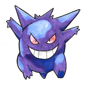 Gengar Drawing Art Wallpaper
