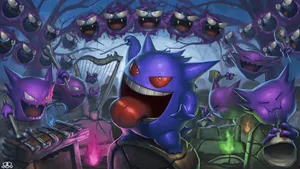 Gengar In Concert Wallpaper