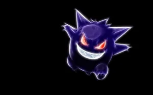 Gengar In Dark Neon Hd Wallpaper