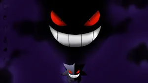 Gengar's Spooky Shadow Wallpaper