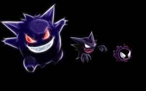 Gengar With Evolution Forms Wallpaper