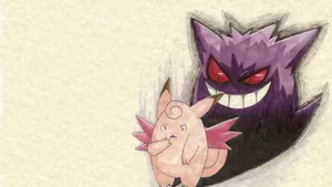 Gengar With Jigglypuff Wallpaper