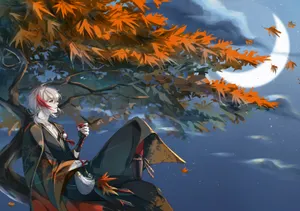 Genshin Impact Kazuha Top Of The Tree Wallpaper