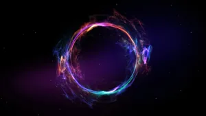 Genuine Smoky Neon Circle Frame Wallpaper