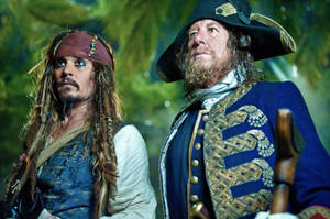 Geoffrey Rush Jack Sparrow Johnny Depp Wallpaper