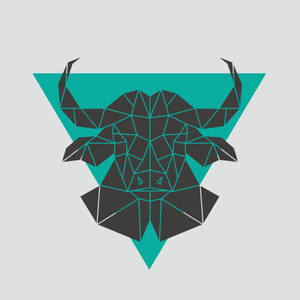 Geometric Buffalo Head Wallpaper