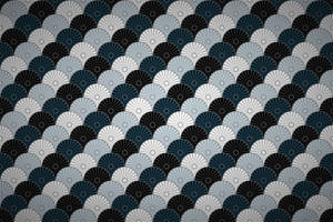 Geometric Japanese Waves Pattern Wallpaper