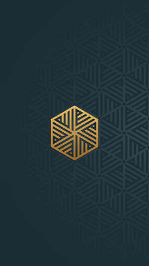 Geometric Logo Design On Dark Background Wallpaper