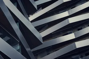 Geometric Metal Building Architecture Wallpaper
