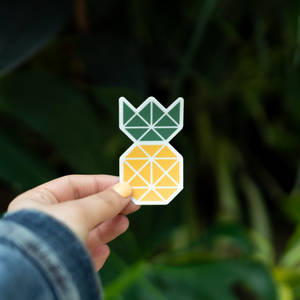 Geometric Pineapple Sticker Wallpaper