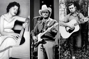 George Jones Patsy Cline Merle Haggard Collage Photo Wallpaper