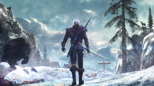 Geralt In Winter The Witcher 3 Wallpaper