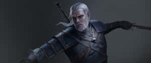 Geralt Of Rivia, The Witcher Protagonist Of The Popular Video Game Series The Witcher, In All His Glory. Wallpaper