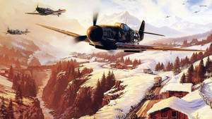 German Ww2 Fighters In The Alps Wallpaper