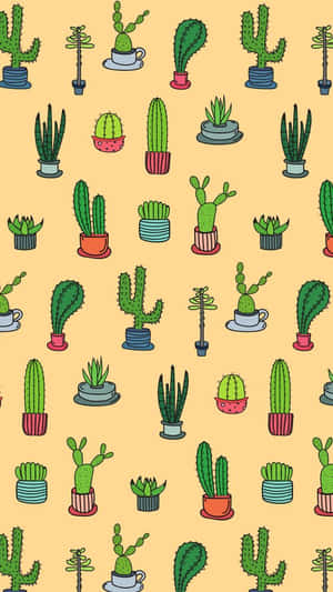 Get A Stylish Phone Case With Cactus Print. Wallpaper