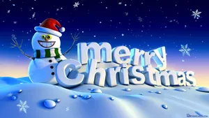 Get Into The Holiday Spirit With This Wintry Scene Of A Cute And Simple Christmas! Wallpaper