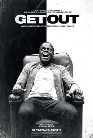 Get Out Movie Poster Blackand White Wallpaper