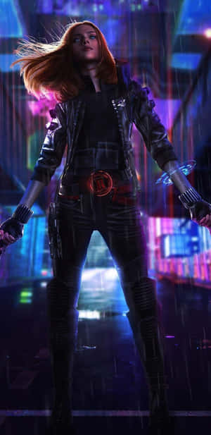 Get The New Black Widow Iphone - Experience The Full Power Of The Black Widow Wallpaper