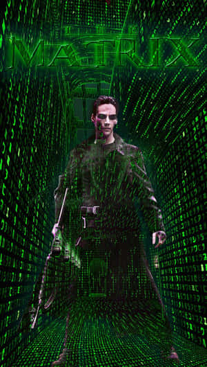 Get The Ultimate Matrix Experience With The Iphone. Wallpaper