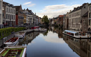 Ghent_ Canal_ Serenity.jpg Wallpaper