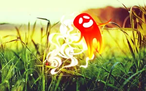 Ghost Fire In Grass Wallpaper